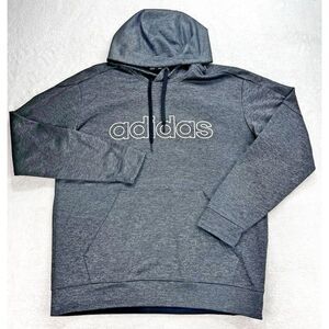 Adidas Climawarm Hoodie Sweater Men L Gray‎ Check L/S Large Graphic